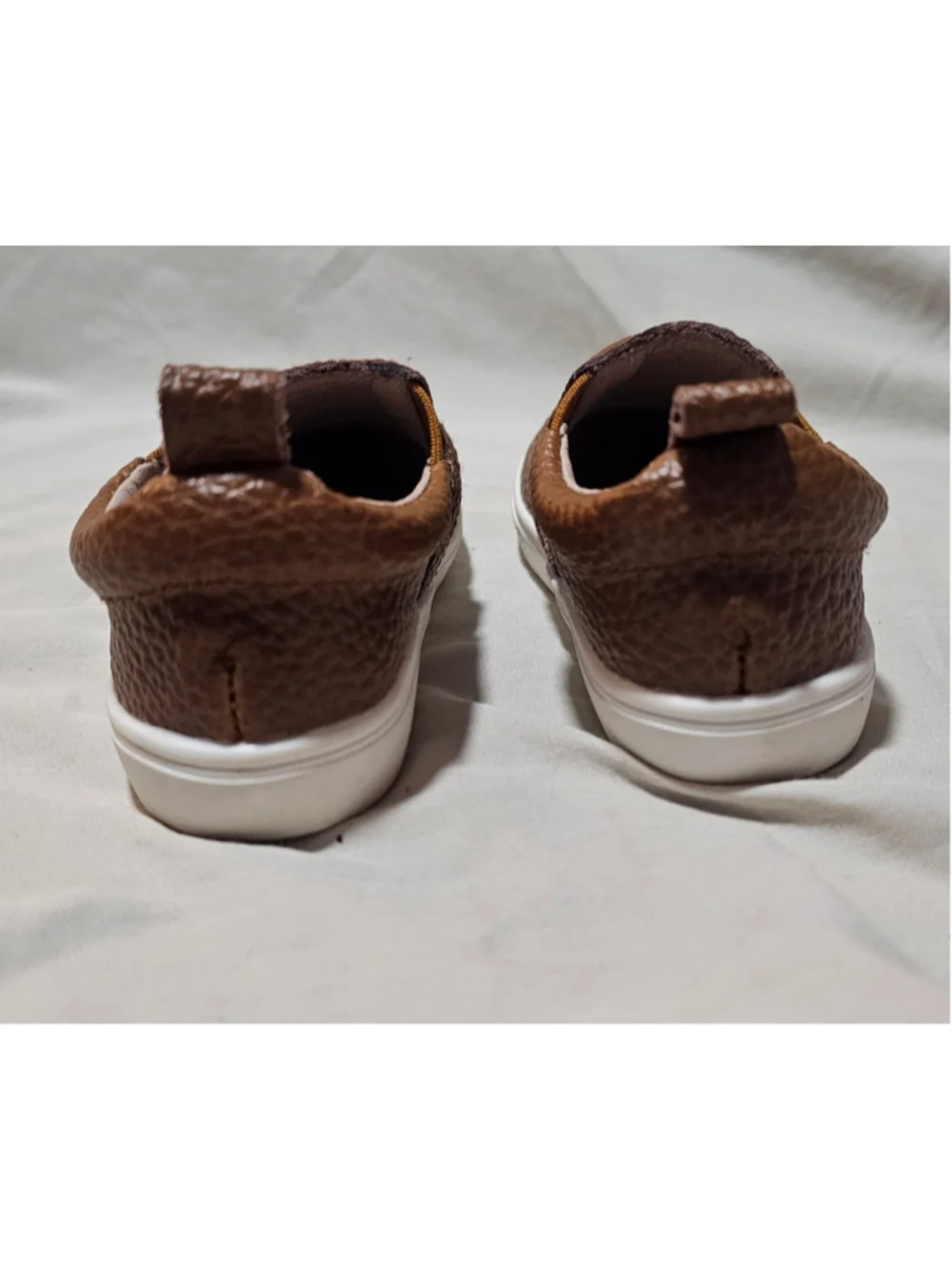 Baby A Bear Co Football Slip-On Shoes Size 5 Brown White
